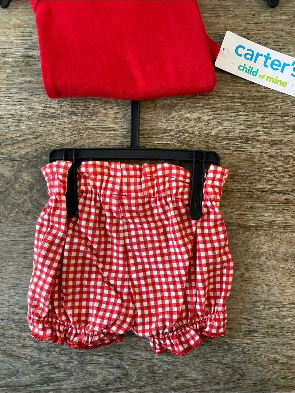 Carter's Red Cherry Gingham Romper